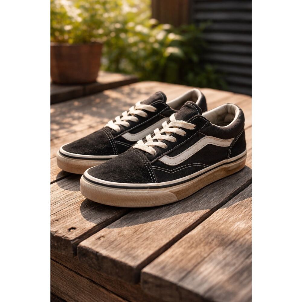 Vans‎ Old Skool Youth Skate Shoes Black/White Low Top Sneakers US 3 Lace Up